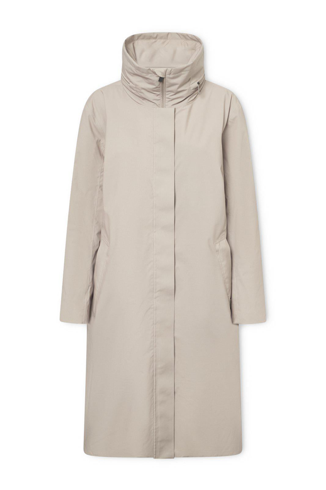 Beige coat on a white background