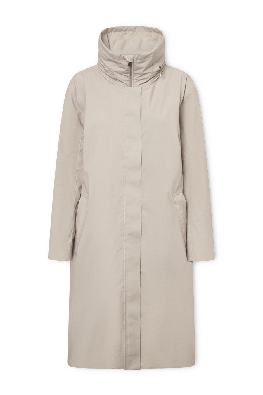 Beige coat on a white background